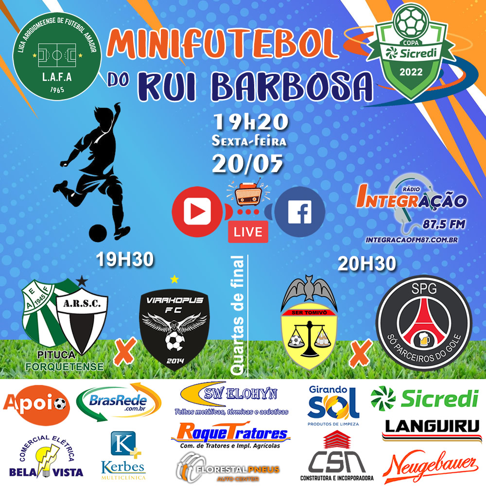 Quartas de final do Minifutebol do Rui Barbosa - Ao Vivo