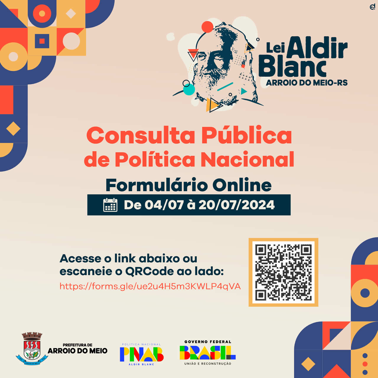 Consulta Pública em Arroio do Meio vai definir a aplicação de recursos da Lei Aldir Blanc