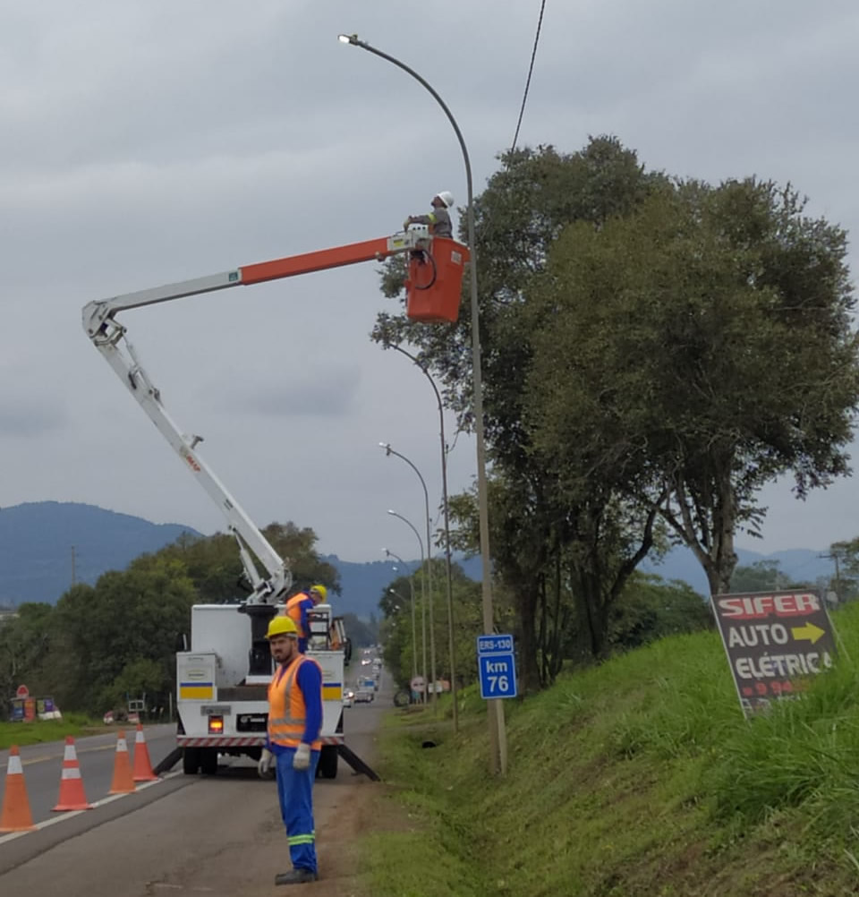 Iluminação na ERS-130 será substituída por lâmpadas de LED