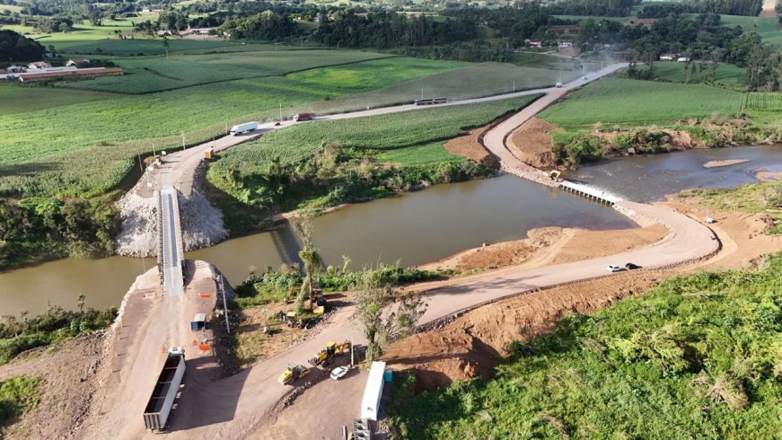 EGR avança frente de obras da nova travessia sobre o Rio Forqueta