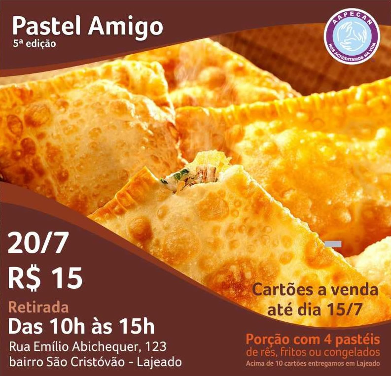 Aapecan realiza a 5ª edição do Pastel Amigo, alusivo ao Dia do Amigo