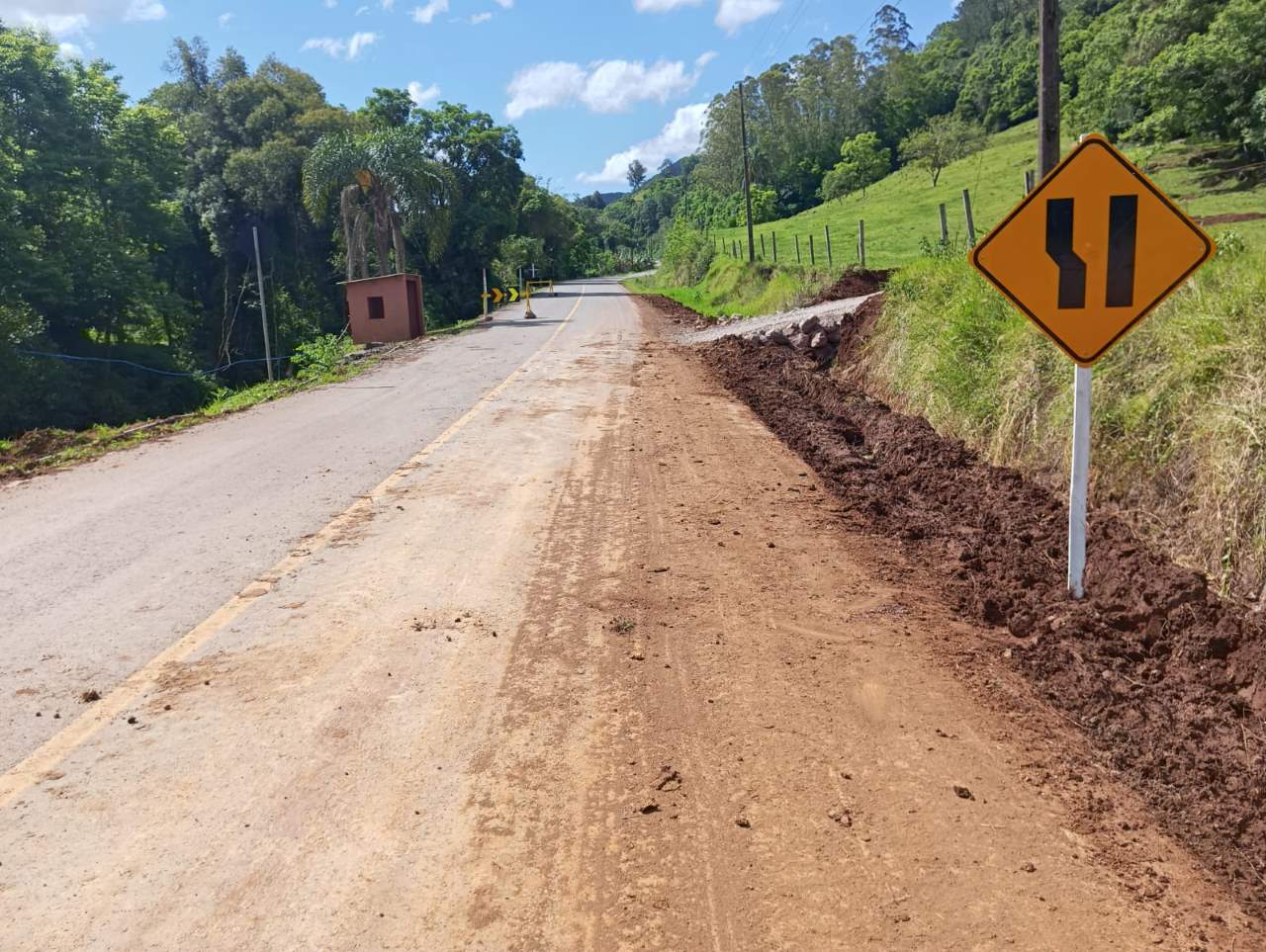 ERS-482 tem tráfego em meia pista entre Arroio do Meio e Capitão